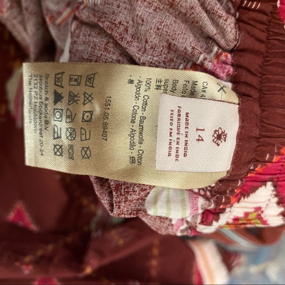 Beach Warrior Maroon Boho Long Maxi Skirt Size 14 - Picture 13 of 14